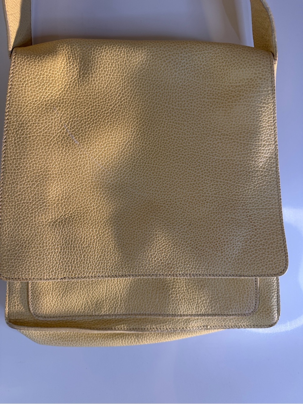 Vintage Francesco Biasia Cream Yellow Shoulder Bag Made in Italy